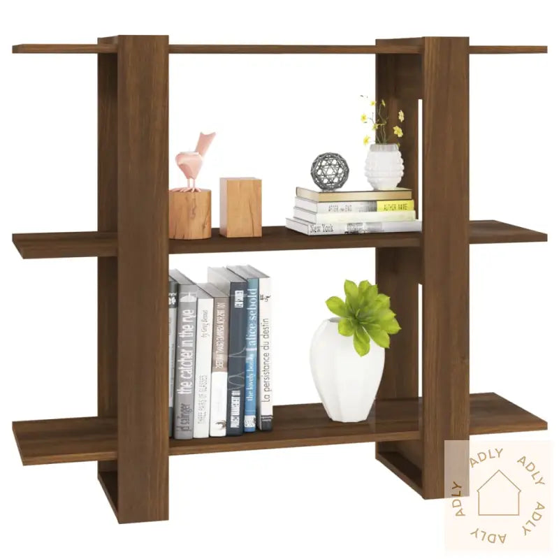 Bokhylle/Romdeler Brun Eik 100X30X87 Cm