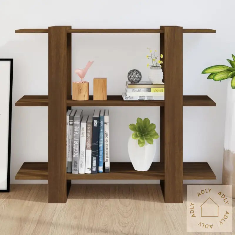 Bokhylle/Romdeler Brun Eik 100X30X87 Cm