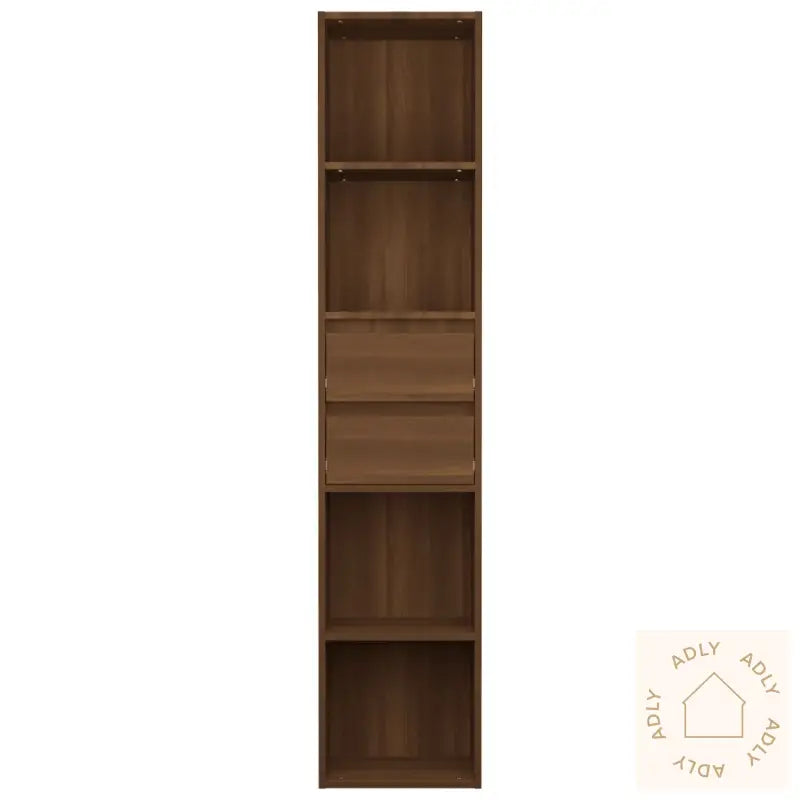 Bokhylle Brun Eik 36X30X171 Cm Konstruert Tre