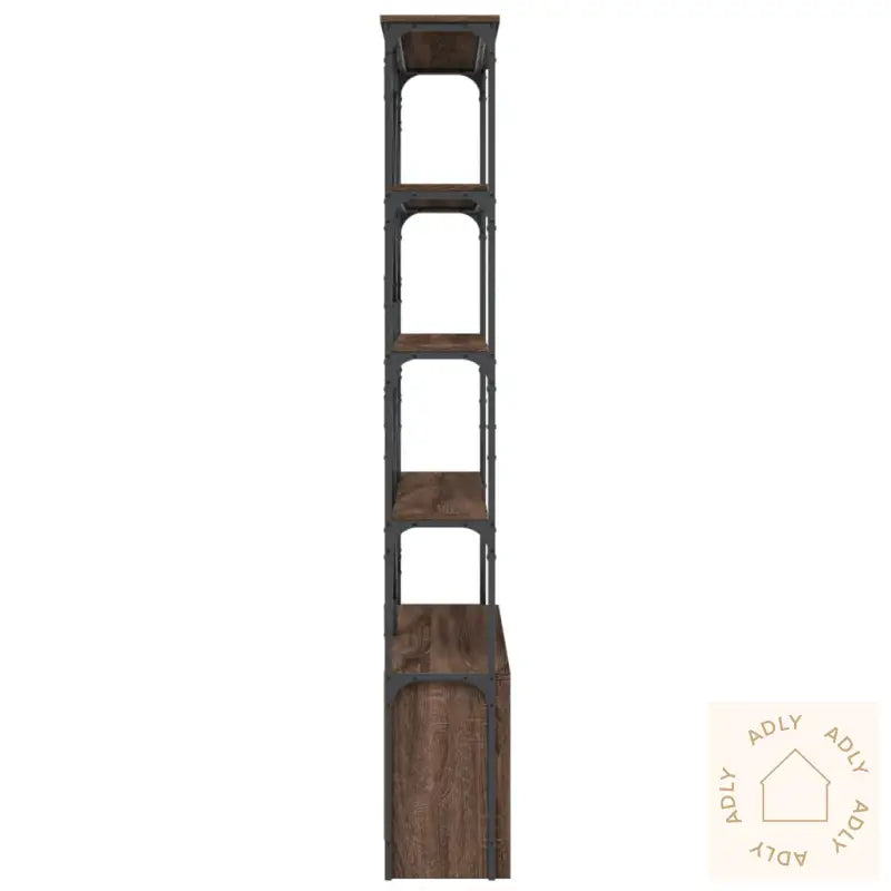 Bokhylle Brun Eik 100X26X180 Cm Konstruert Tre