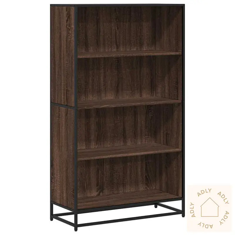 Bokhylle Brun Eik 80,5X35X139 Cm Konstruert Tre