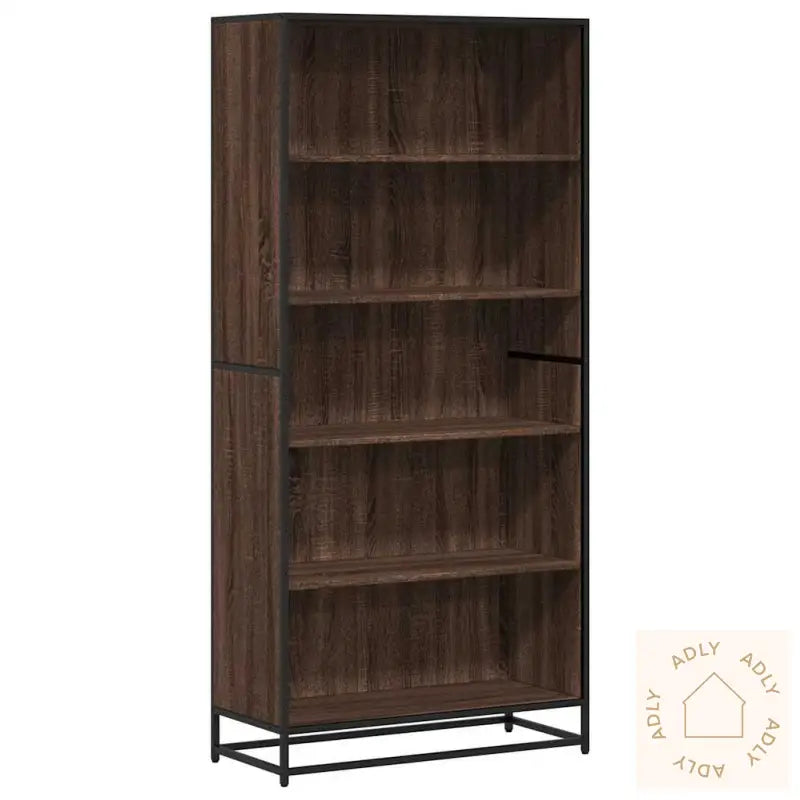 Bokhylle Brun Eik 80,5X35X170,5 Cm Konstruert Tre