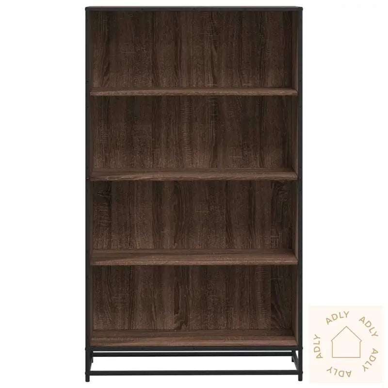 Bokhylle Brun Eik 80,5X35X139 Cm Konstruert Tre