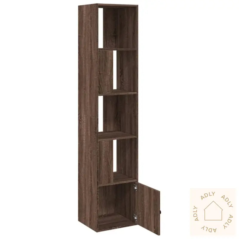 Bokhylle Brun Eik 40X36X189 Cm Konstruert Tre