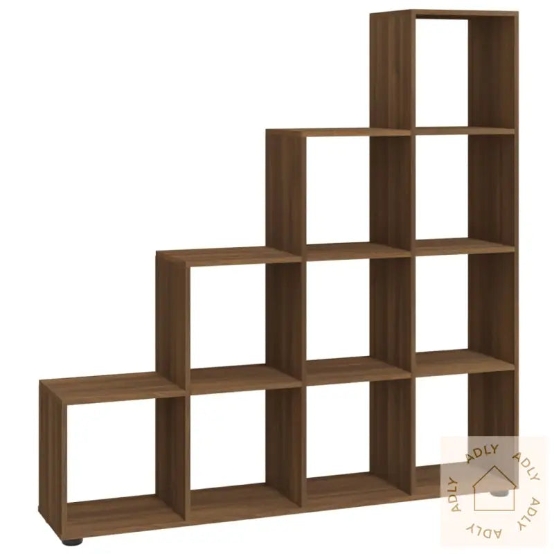 Bokhylle Brun Eik 142 Cm Konstruert Tre