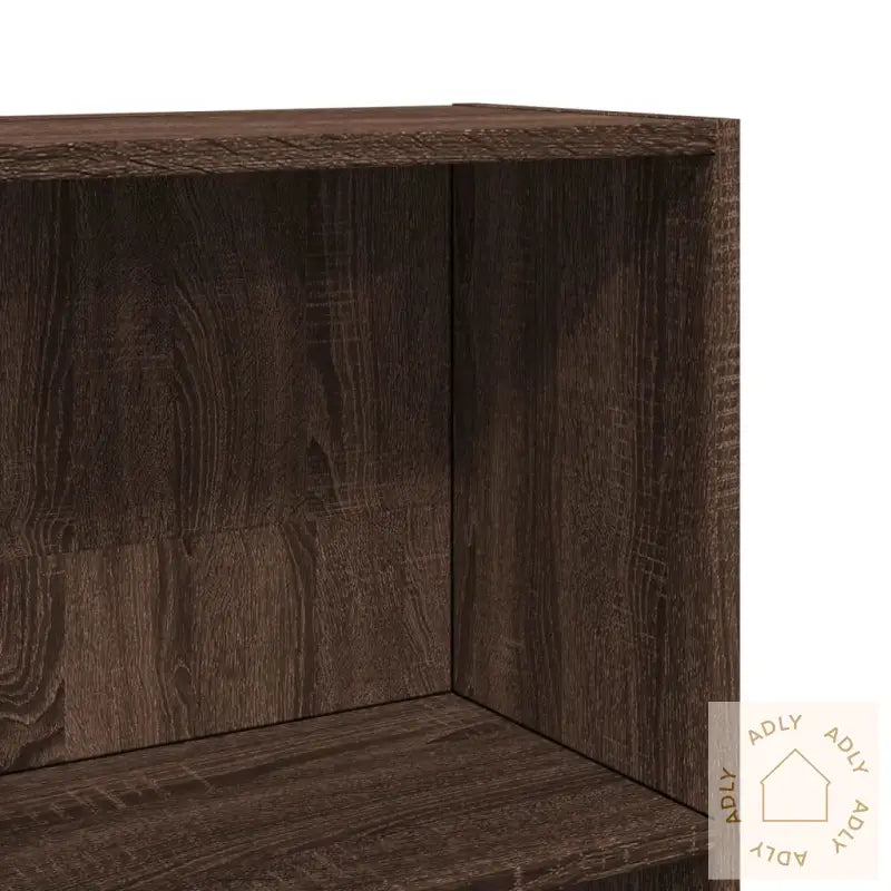 Bokhylle Brun Eik 40X24X143 Cm Konstruert Tre