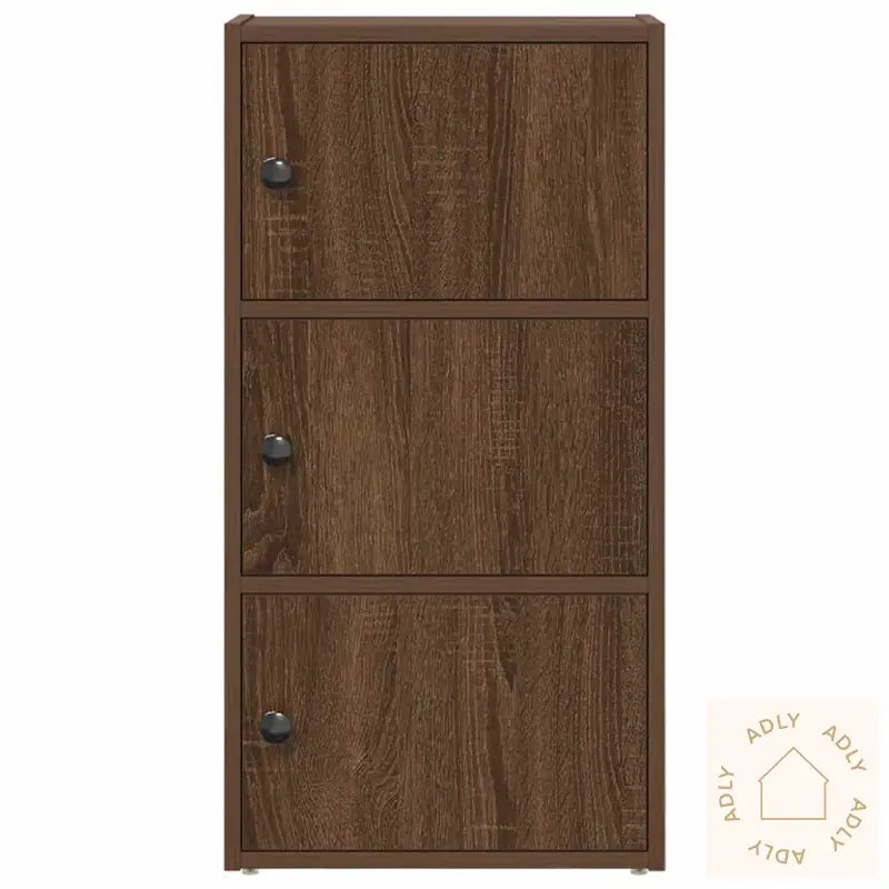 Bokhylle Brun Eik 40X24X77 Cm Konstruert Tre