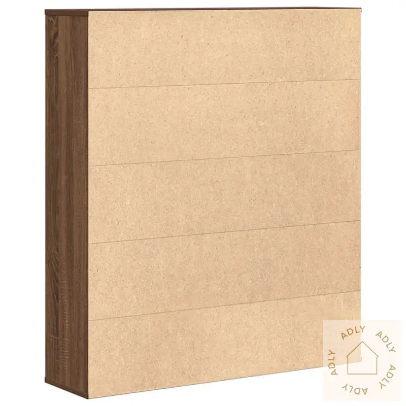 Bokhylle Brun Eik 89X24X101,5 Cm Konstruert Tre