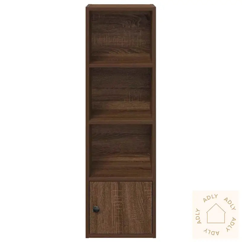 Bokhylle Brun Eik 31X24X102 Cm Konstruert Tre