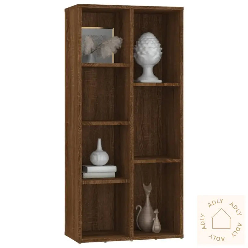 Bokhylle Brun Eik 50X25X106 Cm