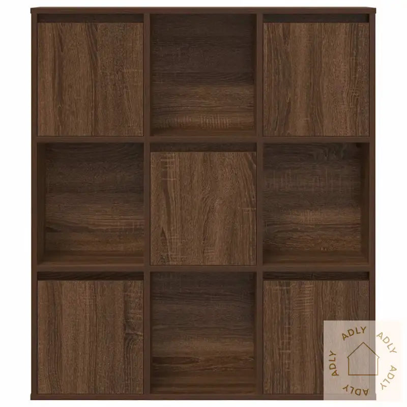 Bokhylle Brun Eik 89X24X101,5 Cm Konstruert Tre