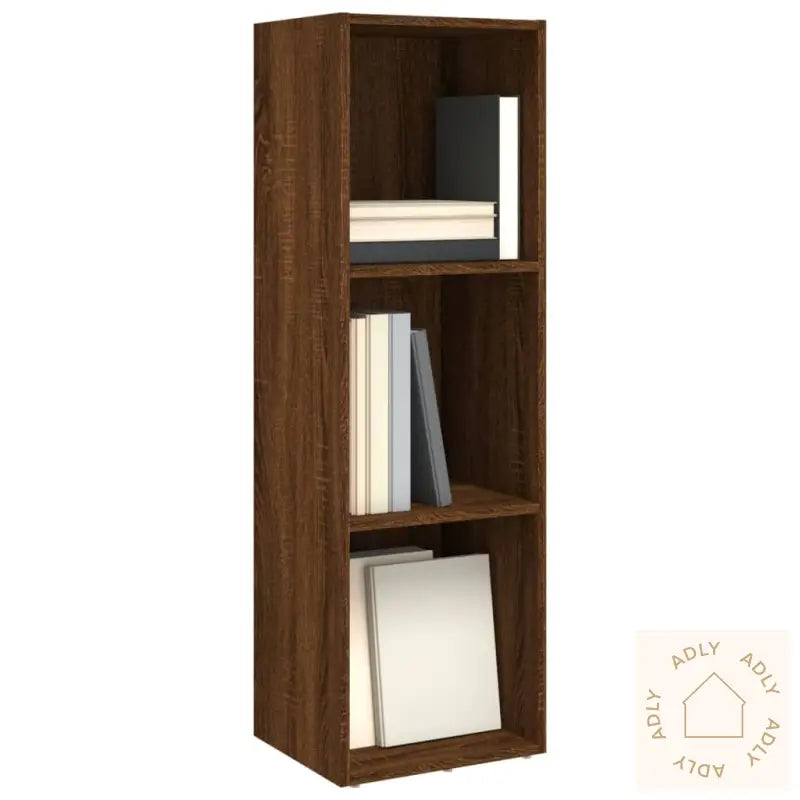 Bokhylle/Tv-Benk Brun Eik 36X30X114 Cm Konstruert Tre