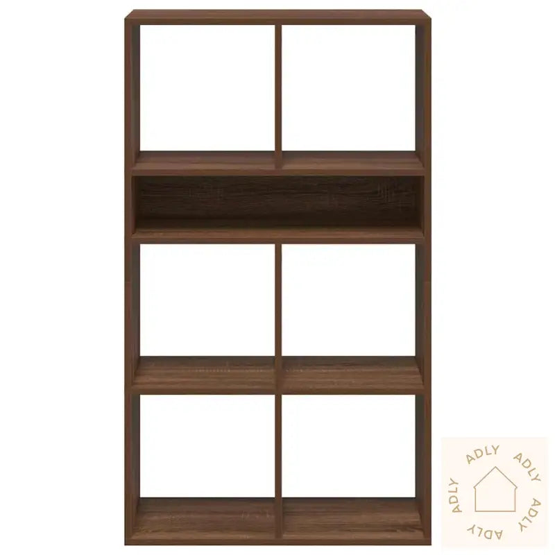 Bokhylle Brun Eik 66X31X112 Cm Konstruert Tre