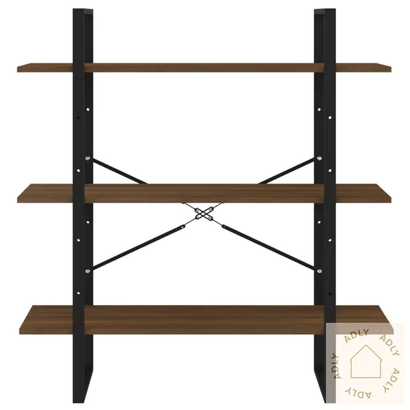 Bokhylle Brun Eik 100X30X105 Cm Konstruert Tre