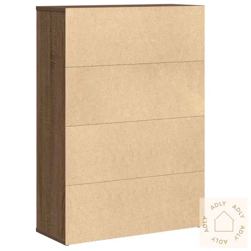 Bokhylle Brun Eik 60X24X85 Cm Konstruert Tre