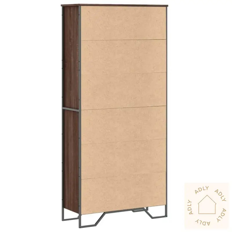 Bokhylle Brun Eik 80X31X169 Cm Konstruert Tre