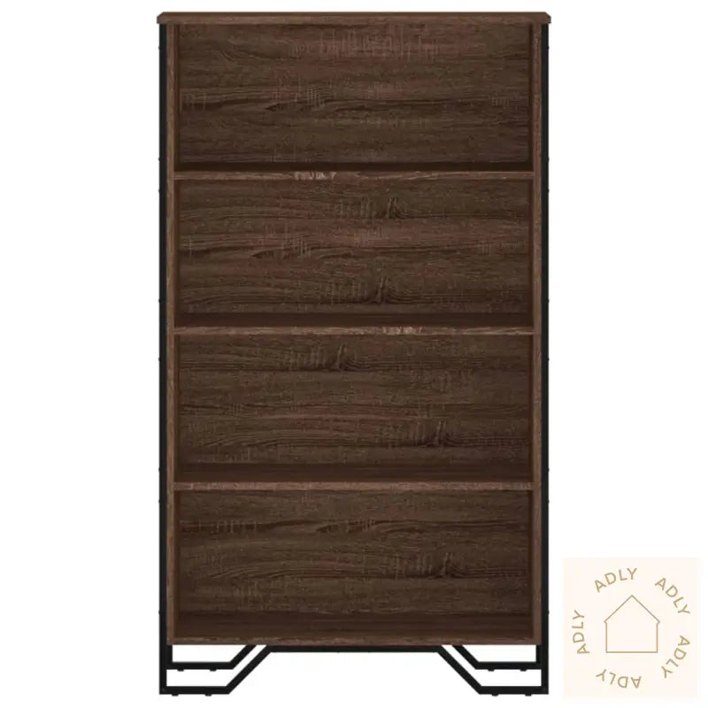 Bokhylle Brun Eik 80X31X137,5 Cm Konstruert Tre