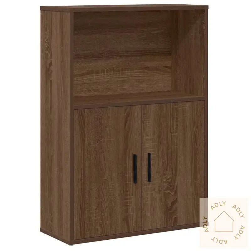Bokhylle Brun Eik 60X24X85 Cm Konstruert Tre