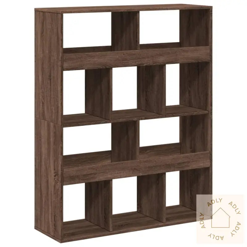 Bokhylle Brun Eik 100X33X125,5 Cm Konstruert Tre