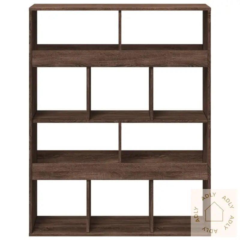 Bokhylle Brun Eik 100X33X125,5 Cm Konstruert Tre