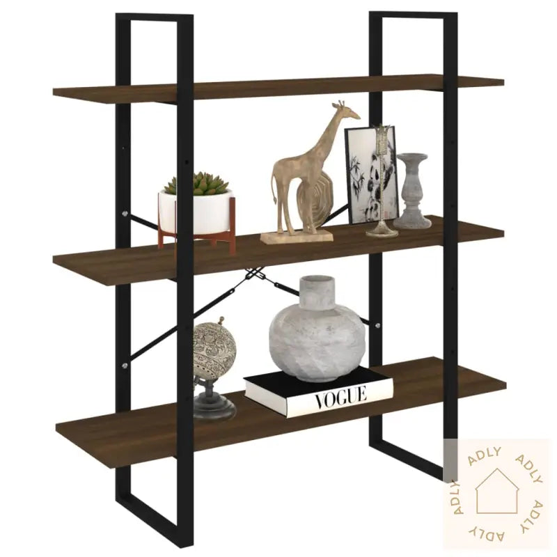 Bokhylle Brun Eik 100X30X105 Cm Konstruert Tre