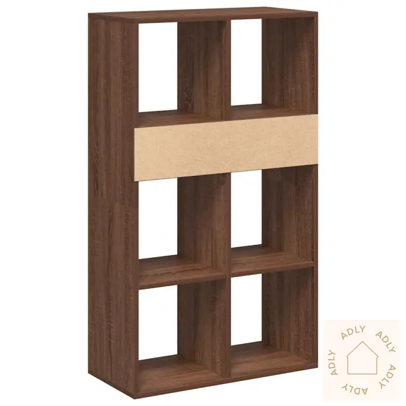 Bokhylle Brun Eik 66X31X112 Cm Konstruert Tre
