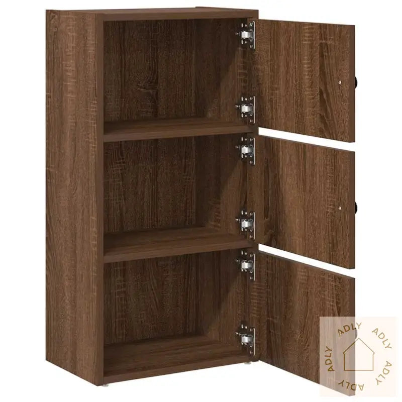 Bokhylle Brun Eik 40X24X77 Cm Konstruert Tre