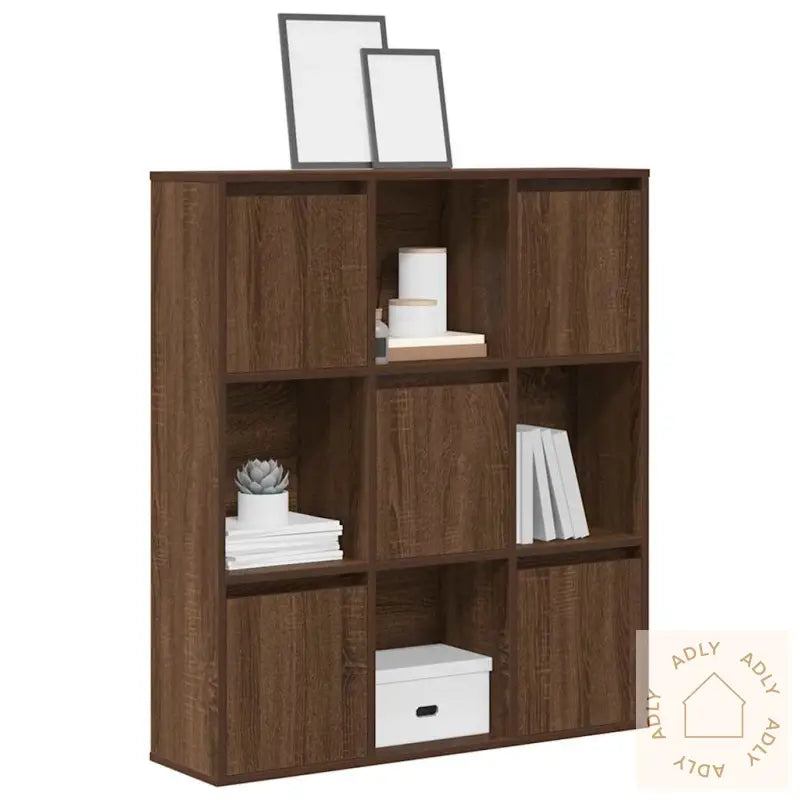 Bokhylle Brun Eik 89X24X101,5 Cm Konstruert Tre