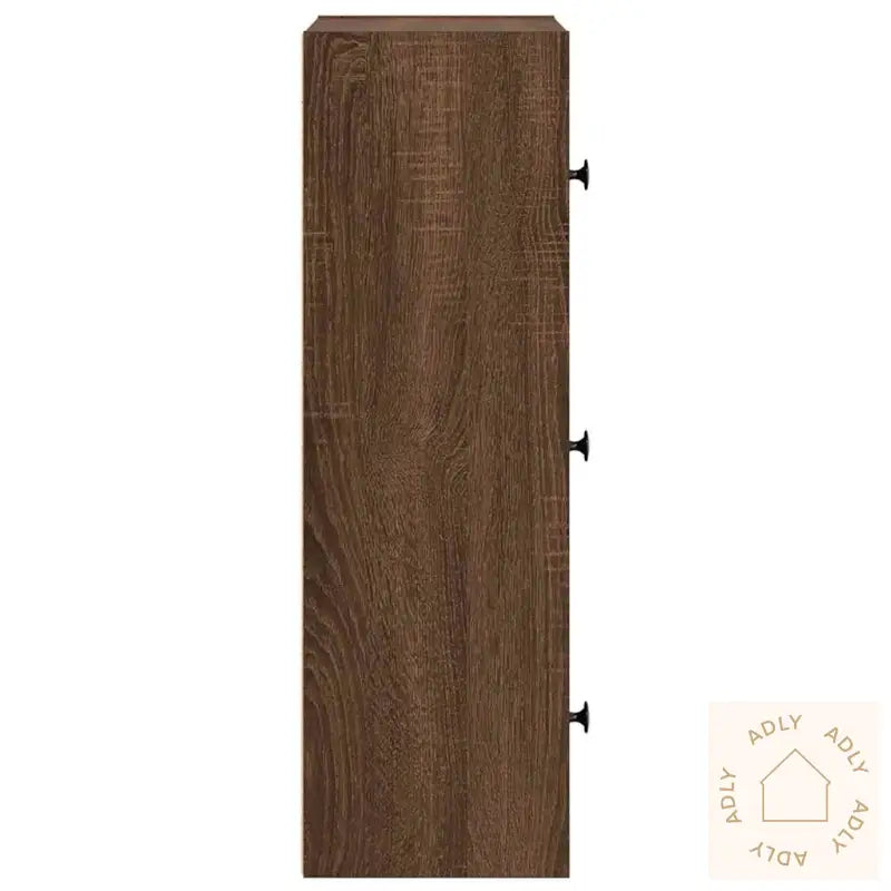 Bokhylle Brun Eik 40X24X77 Cm Konstruert Tre