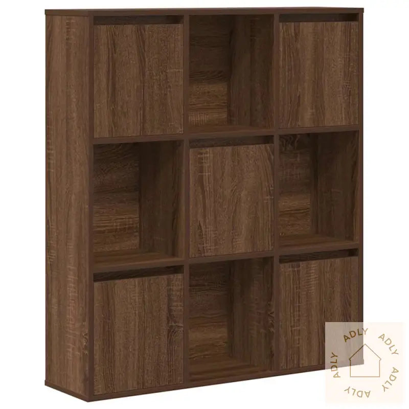 Bokhylle Brun Eik 89X24X101,5 Cm Konstruert Tre