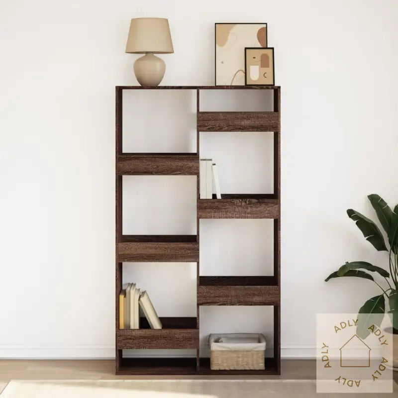 Bokhylle Brun Eik 100X33X175 Cm Konstruert Tre