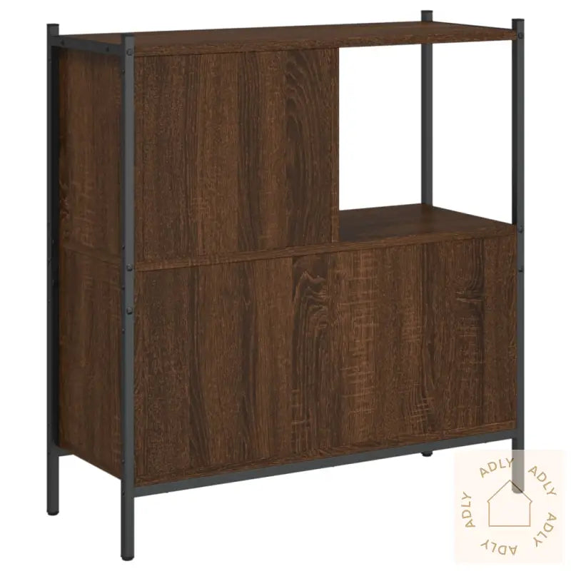 Bokhylle Brun Eik 72X28X77,5 Cm Konstruert Tre