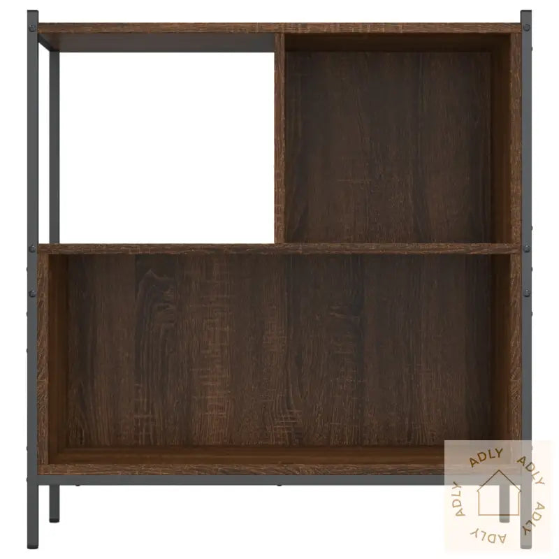 Bokhylle Brun Eik 72X28X77,5 Cm Konstruert Tre