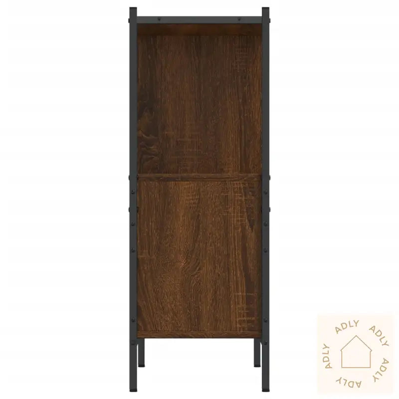 Bokhylle Brun Eik 72X28X77,5 Cm Konstruert Tre
