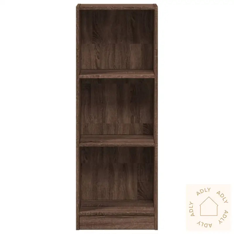 Bokhylle Brun Eik 40X24X109 Cm Konstruert Tre