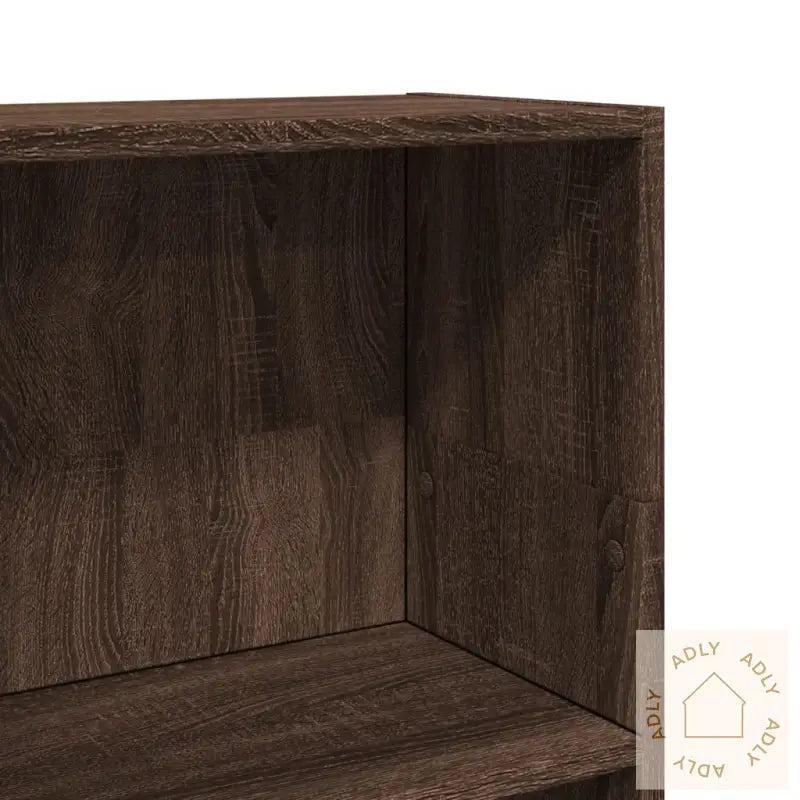 Bokhylle Brun Eik 40X24X109 Cm Konstruert Tre