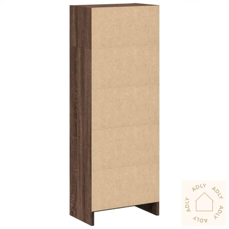 Bokhylle Brun Eik 40X24X109 Cm Konstruert Tre