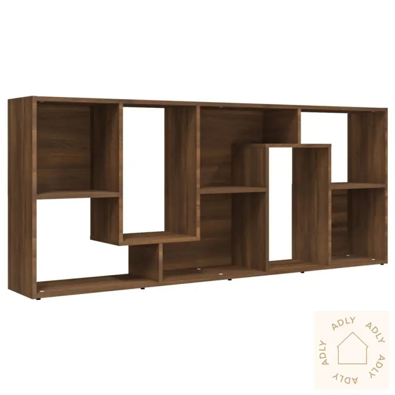 Bokhylle Brun Eik 67X24X161 Cm Konstruert Tre