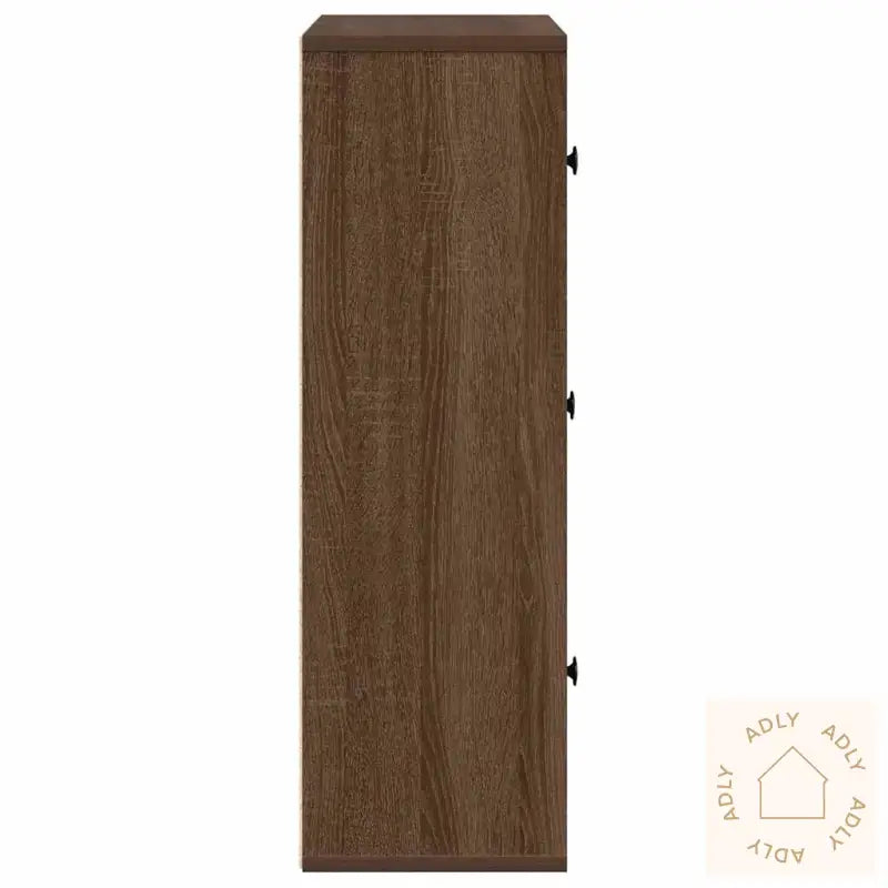 Bokhylle Brun Eik 60X24X76,5 Cm Konstruert Tre