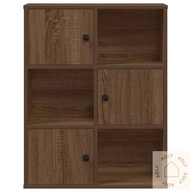 Bokhylle Brun Eik 60X24X76,5 Cm Konstruert Tre