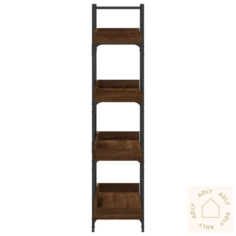 Bokhylle 3 Etasjer Brun Eik 100X33X145,5 Cm Konstruert Tre