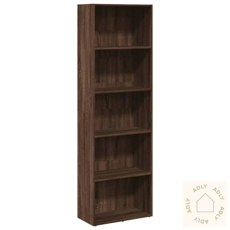 Bokhylle Brun Eik 60X30X189 Cm Konstruert Tre