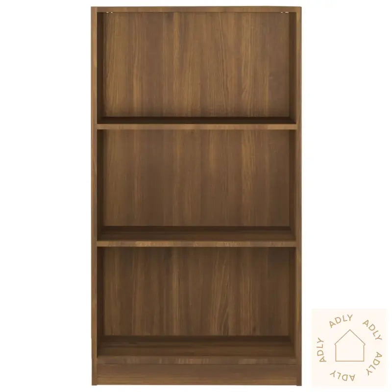 Bokhylle Brun Eik 60X24X109 Cm Konstruert Tre