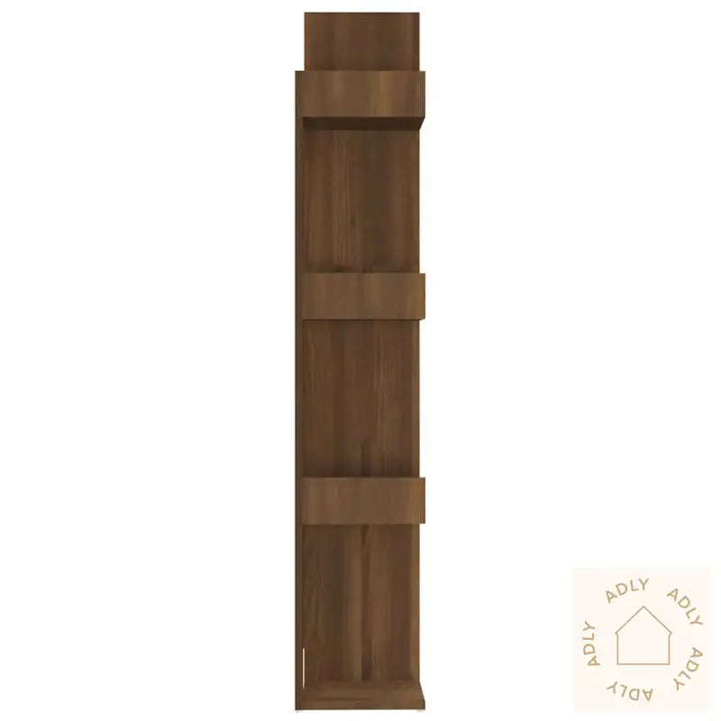 Bokhylle Brun Eik 86X25,5X140 Cm Konstruert Tre