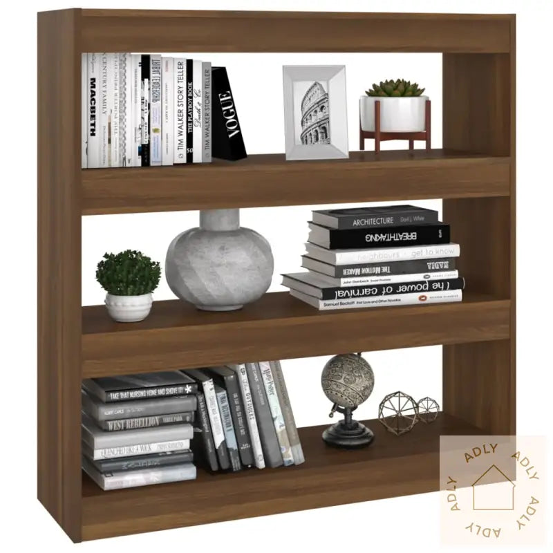 Bokhylle/Romdeler Brun Eik 100X30X103 Cm
