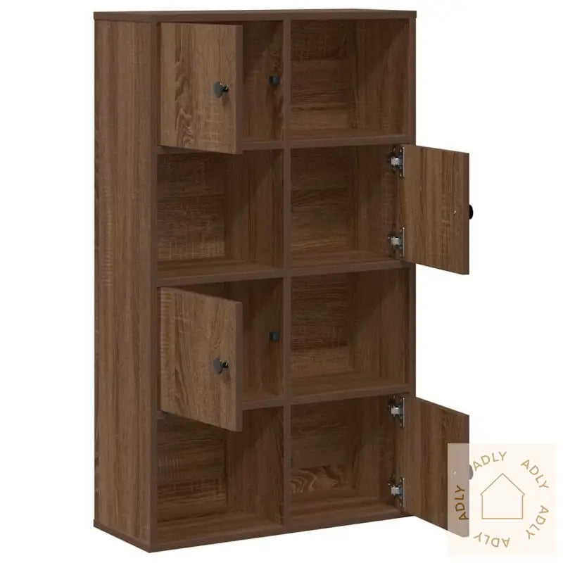Bokhylle Brun Eik 60X24X101,5 Cm Konstruert Tre