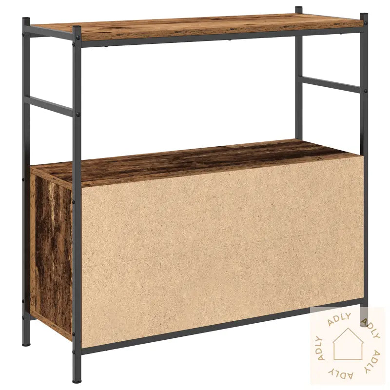 Bokskap Røkt Eik 80X30X78,5 Cm Konstruert Tre