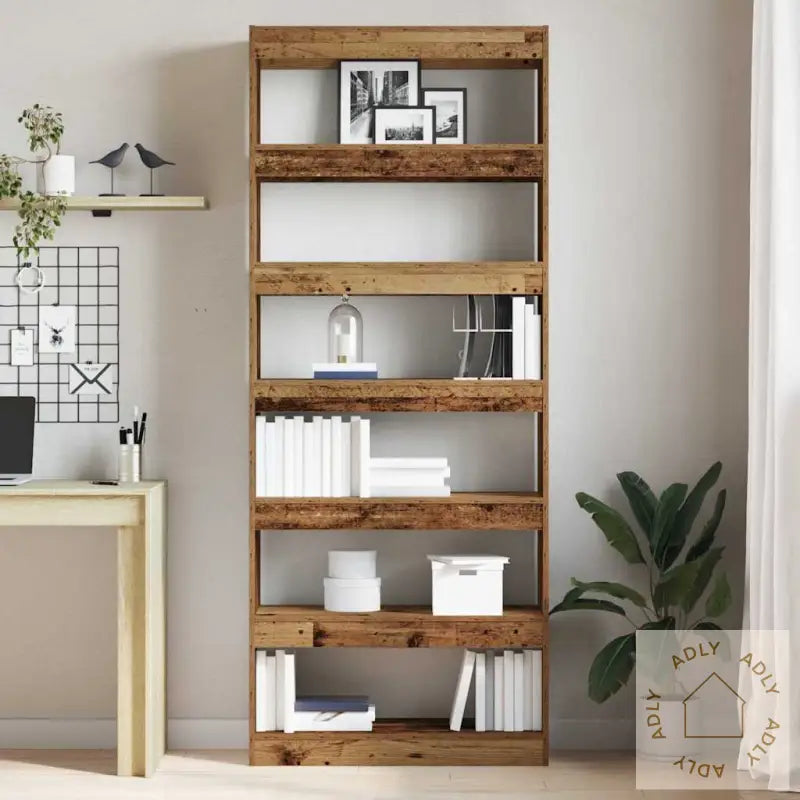 Bokskap/Romdeler I Gammelt Tre 80X30X198 Cm