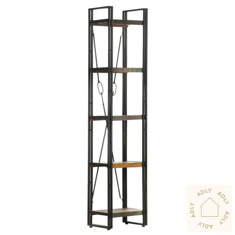 Bokhylle 5 Etasjer 40X30X180 Cm Gjenvunnet Heltre