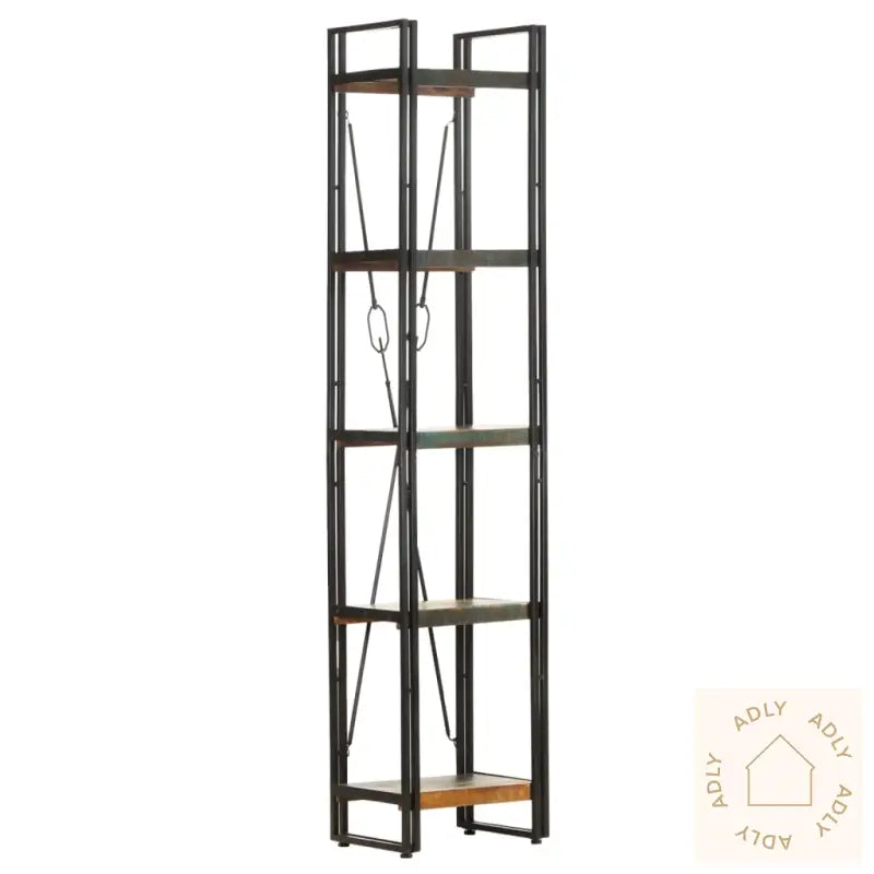 Bokhylle 5 Etasjer 40X30X180 Cm Gjenvunnet Heltre